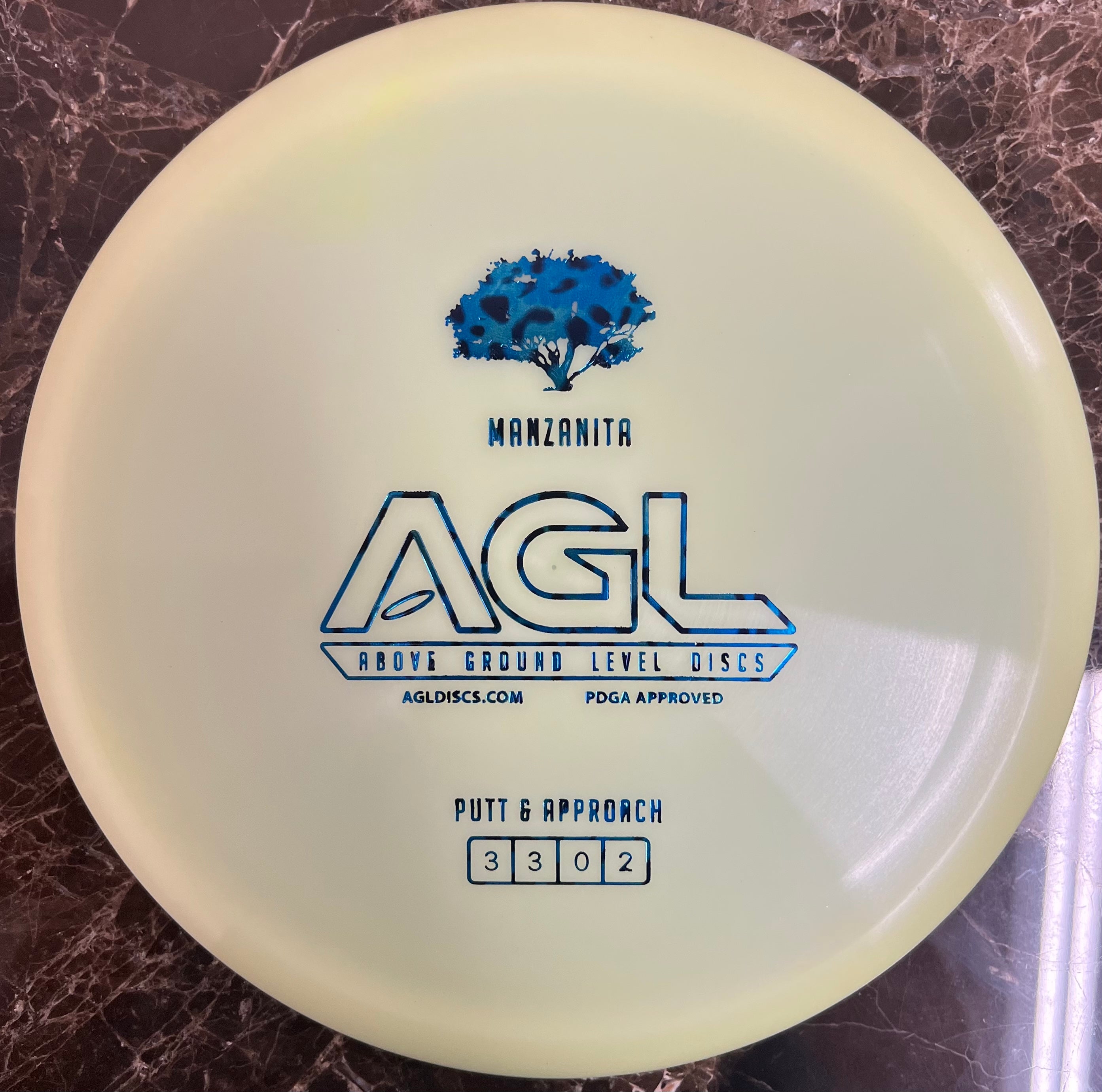 AGL Discs Lemon Snow Alpine Manzanita AGL Bar Stamp