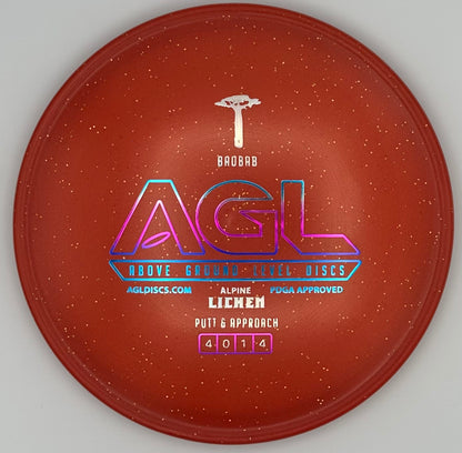 AGL Discs - Blood Orange Alpine Lichen Baobab (AGL Bar Stamp)