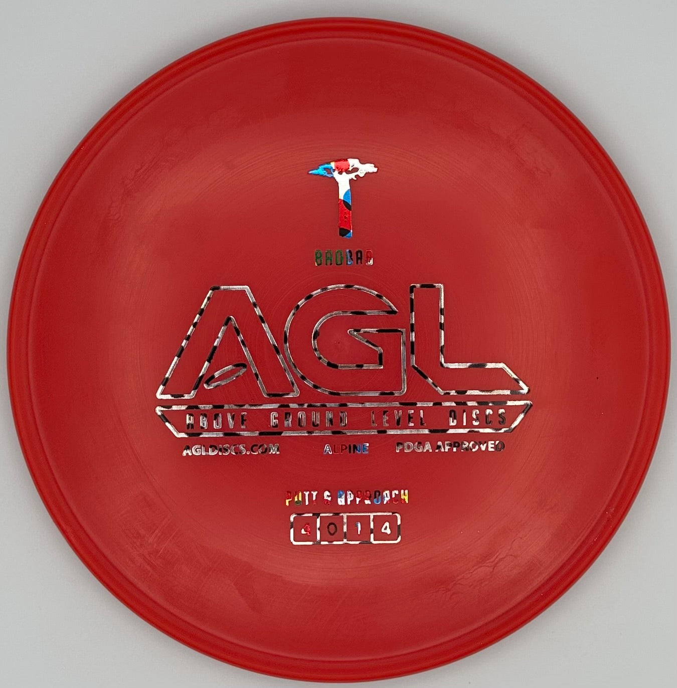 AGL Discs Kyle Red Alpine Baobab AGL Bar Stamp