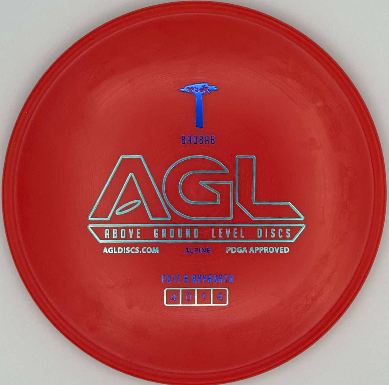 AGL Discs Kyle Red Alpine Baobab AGL Bar Stamp