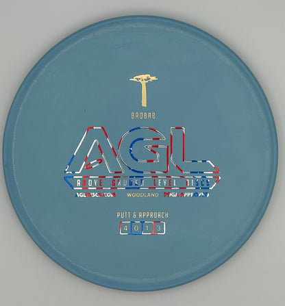 AGL Discs - Robin’s Egg Blue Woodland Baobab (AGL Bar Stamp)