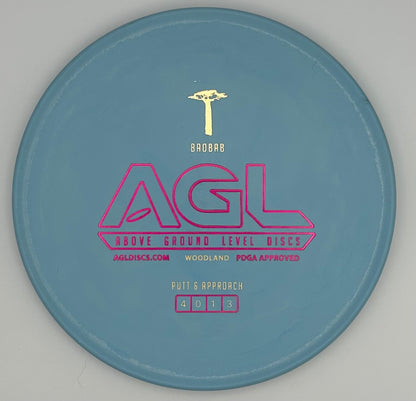 AGL Discs - Robin’s Egg Blue Woodland Baobab (AGL Bar Stamp)