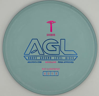 AGL Discs - Robin’s Egg Blue Woodland Baobab (AGL Bar Stamp)