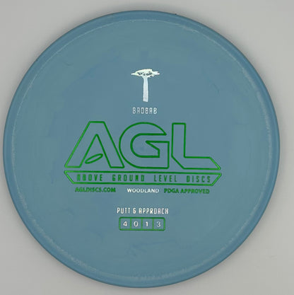 AGL Discs - Robin’s Egg Blue Woodland Baobab (AGL Bar Stamp)