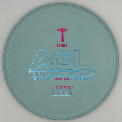 AGL Discs - Robin’s Egg Blue Woodland Baobab (AGL Bar Stamp)