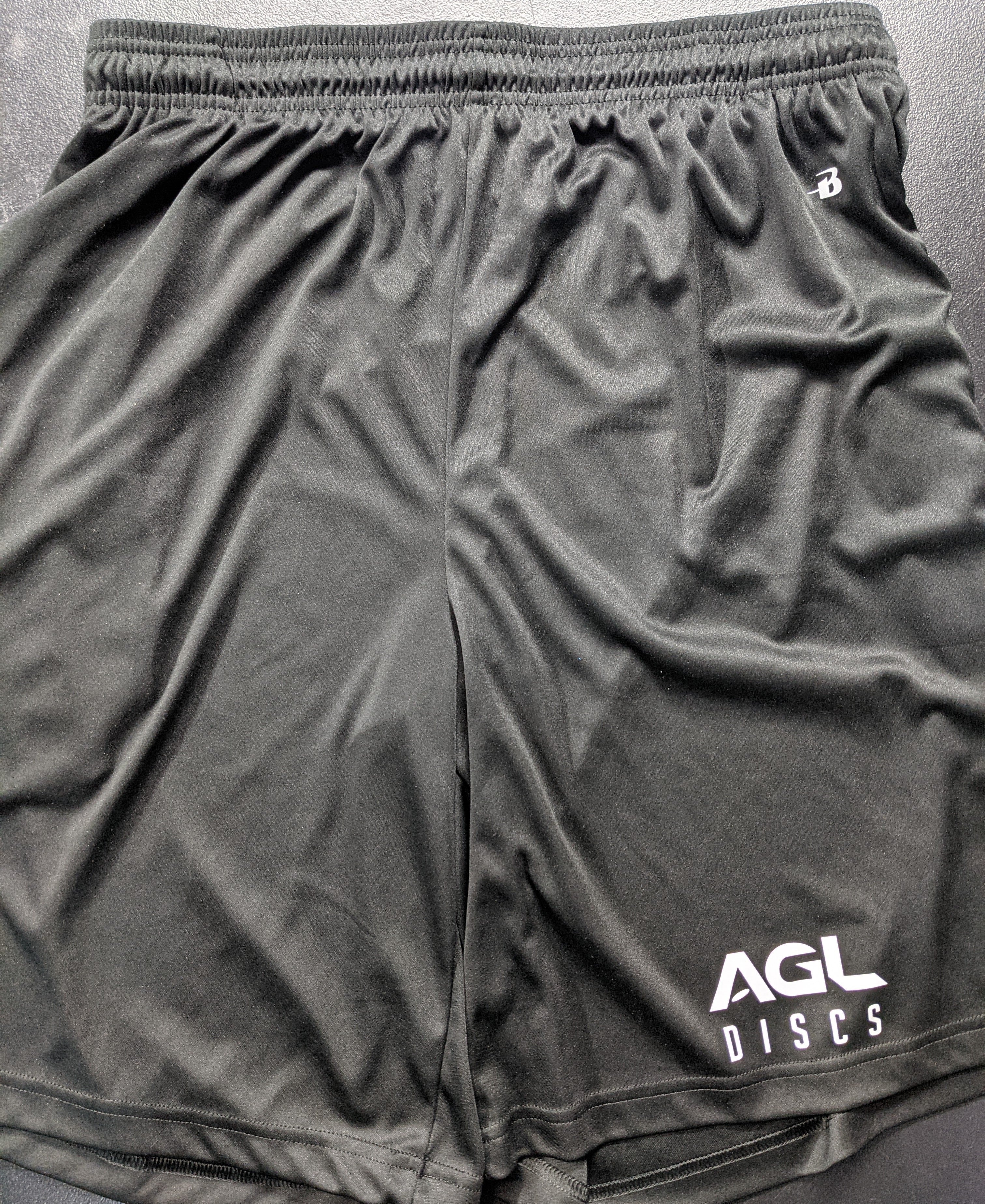 AGL Discs Black Basketball Shorts AGL Logo